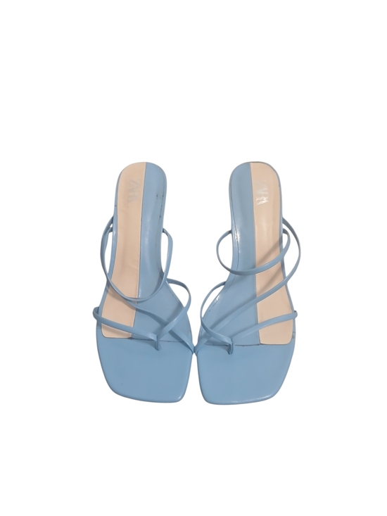 Zara Shoes - Zara Powder Blue Strappy Heeled Sandals